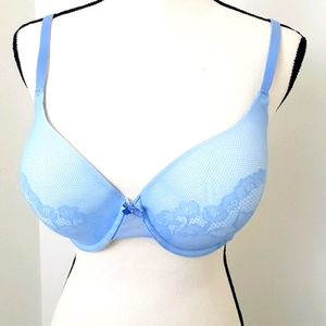 Gilligan Women's Blue Lace Bra Size 38C